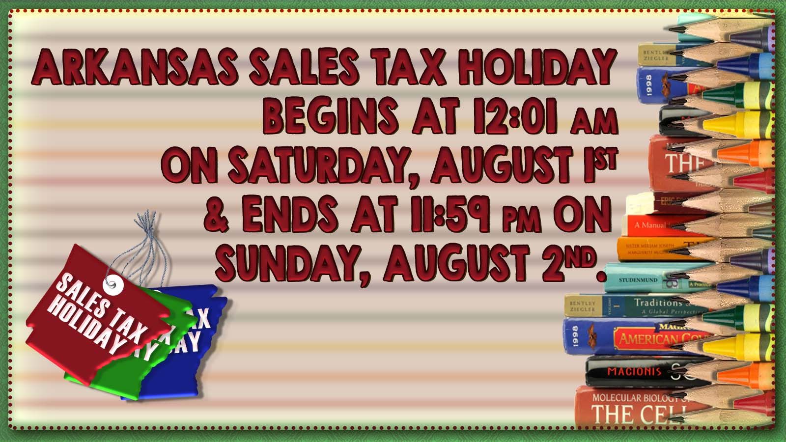 Arkansas Sales Tax Holiday 2020 Arkansas House of Representatives